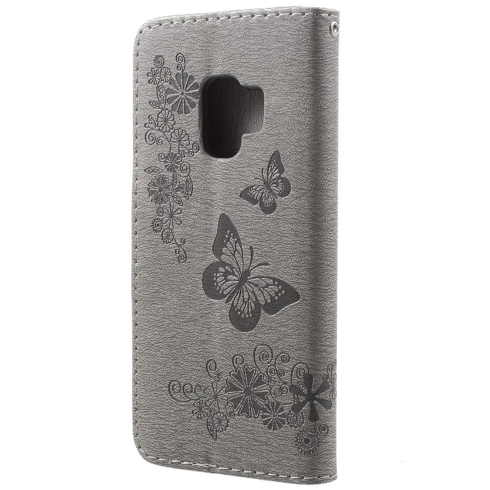 Wallet Case für Samsung Galaxy S9 G960 Butterfly Flower Motiv
