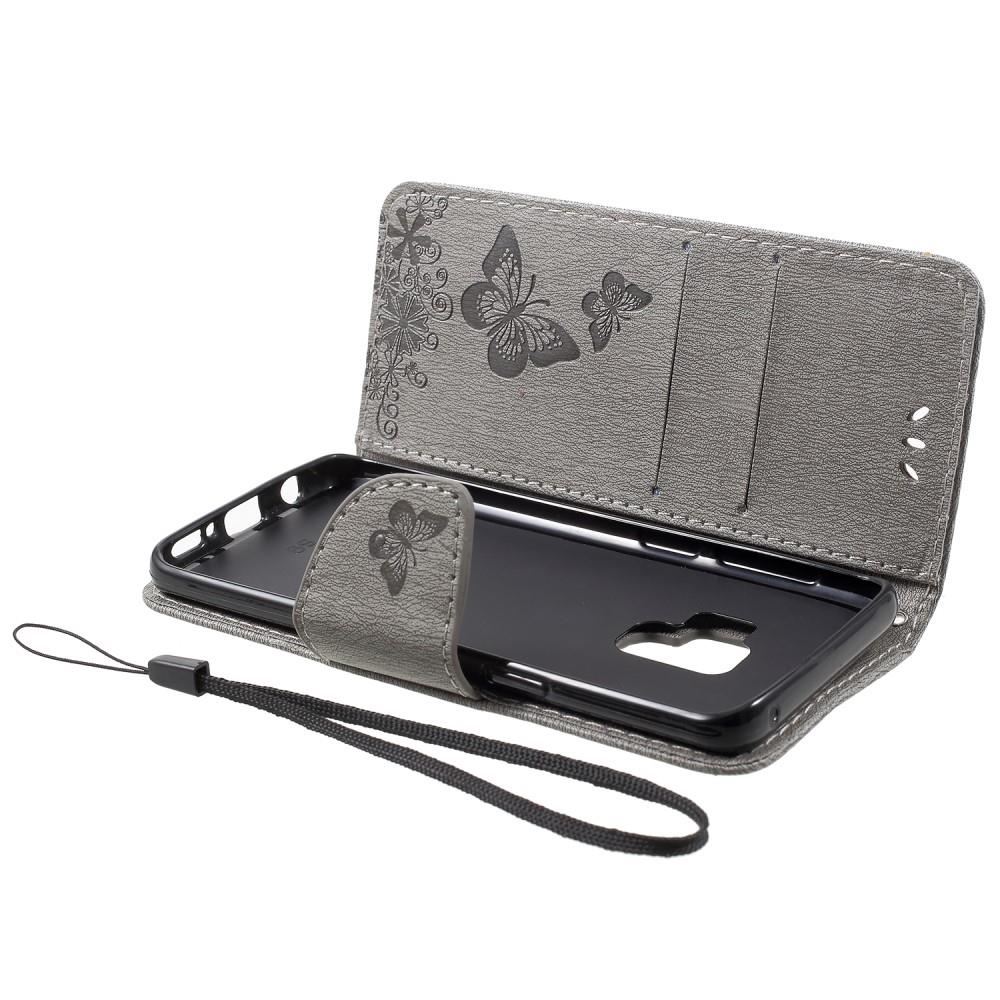Wallet Case für Samsung Galaxy S9 G960 Butterfly Flower Motiv