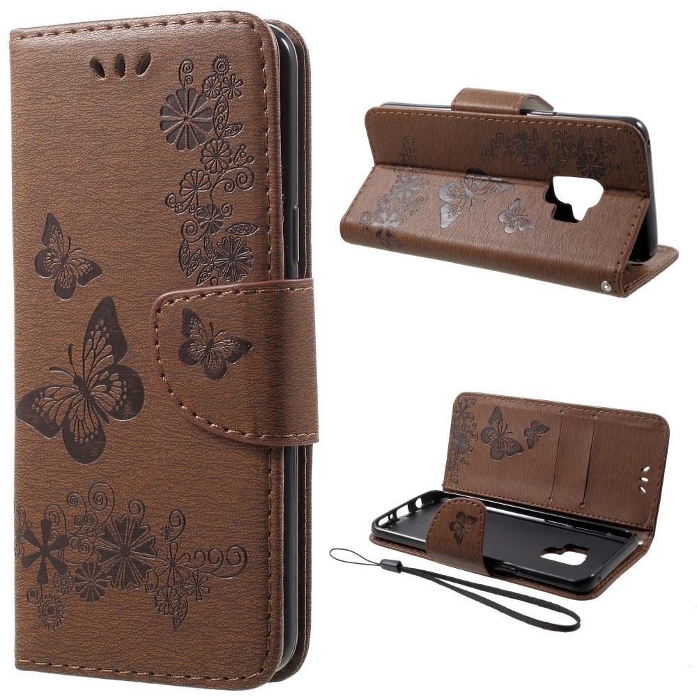 Wallet Case für Samsung Galaxy S9 G960 Butterfly Flower Motiv