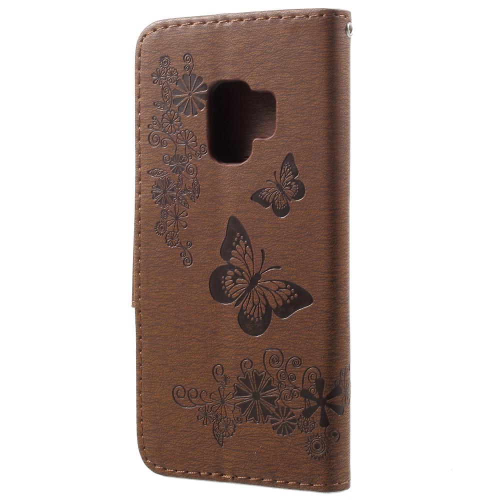 Wallet Case für Samsung Galaxy S9 G960 Butterfly Flower Motiv