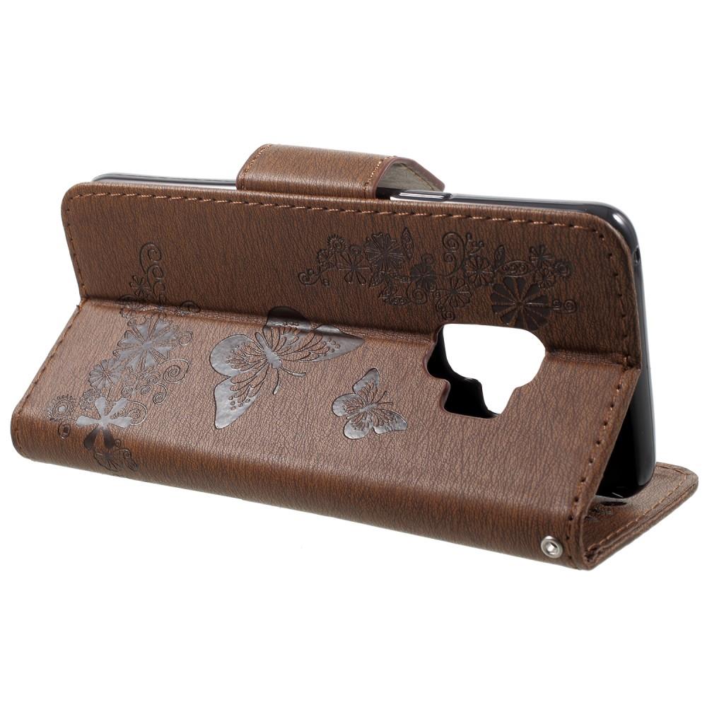 Wallet Case für Samsung Galaxy S9 G960 Butterfly Flower Motiv