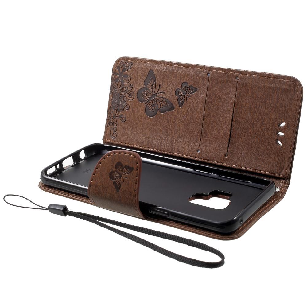 Wallet Case für Samsung Galaxy S9 G960 Butterfly Flower Motiv