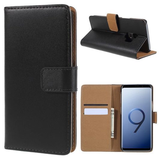 Wallet Case für Samsung Galaxy S9 G960 Genuine Split Echt Leder