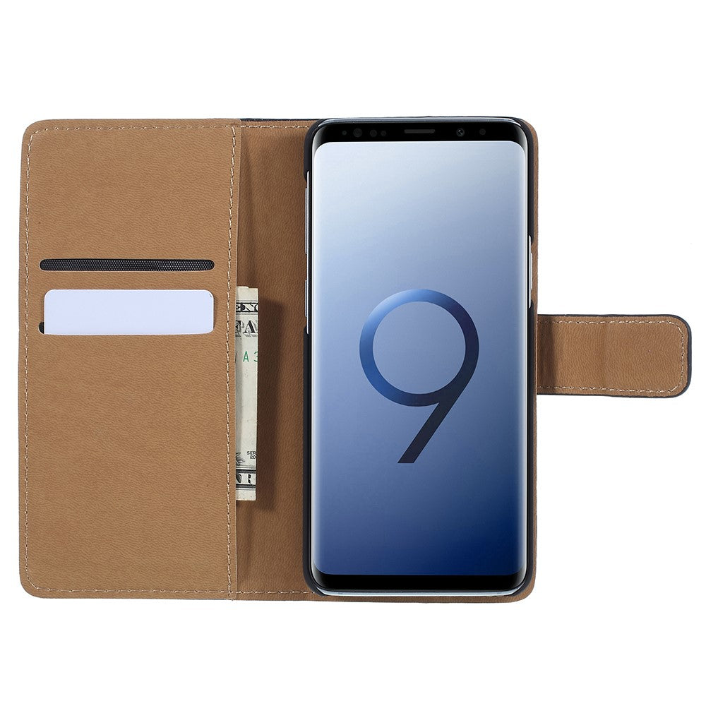 Wallet Case für Samsung Galaxy S9 G960 Genuine Split Echt Leder