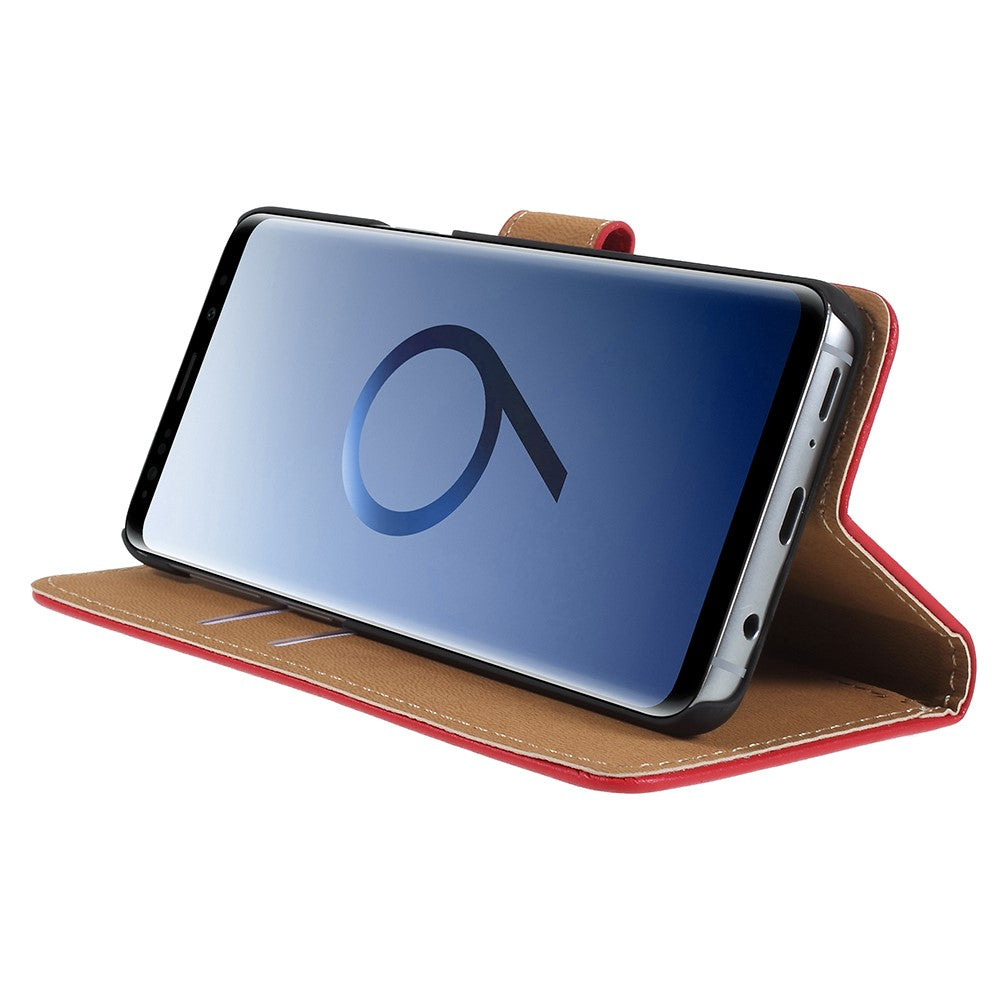 Wallet Case für Samsung Galaxy S9 G960 Genuine Split Echt Leder