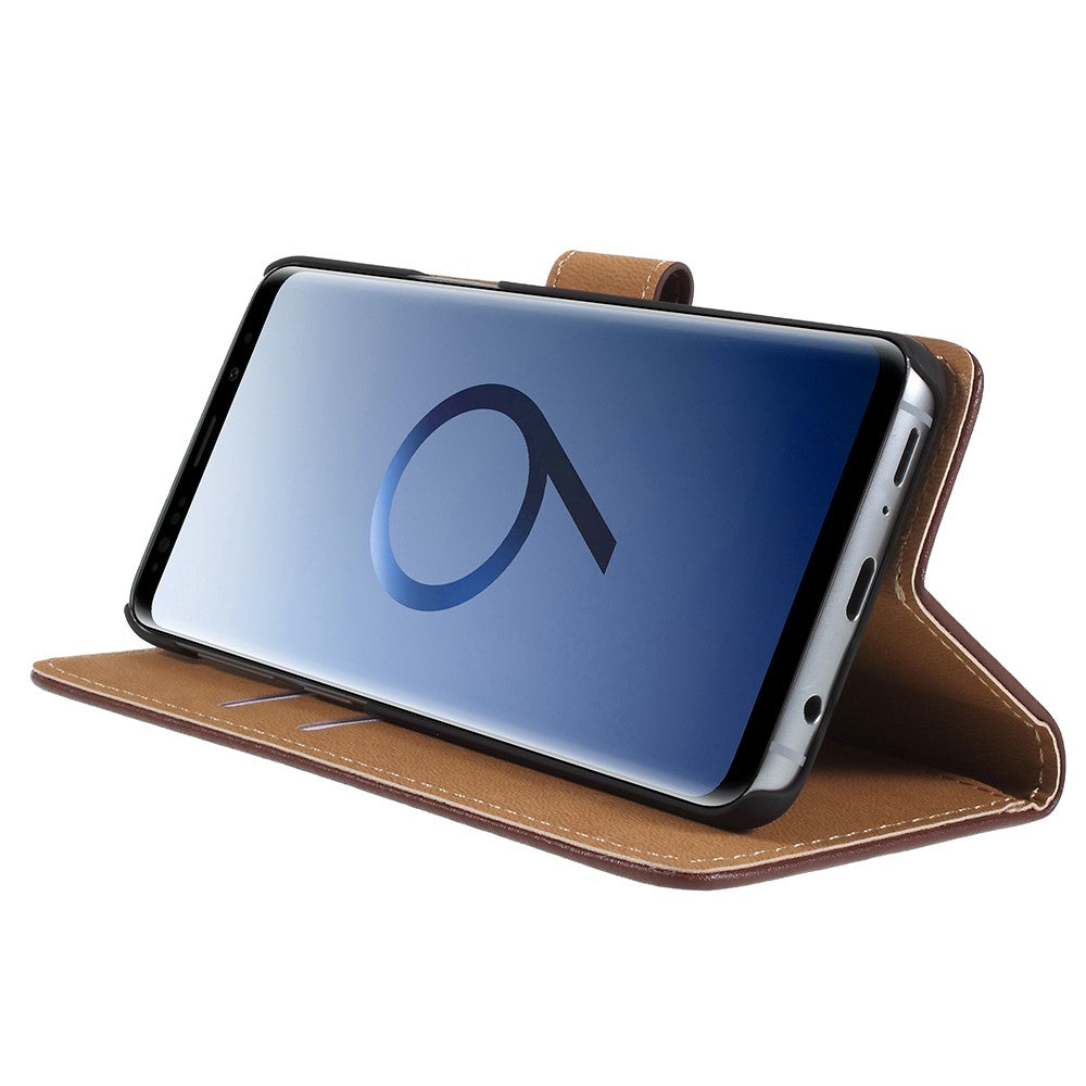Wallet Case für Samsung Galaxy S9 G960 Genuine Split Echt Leder
