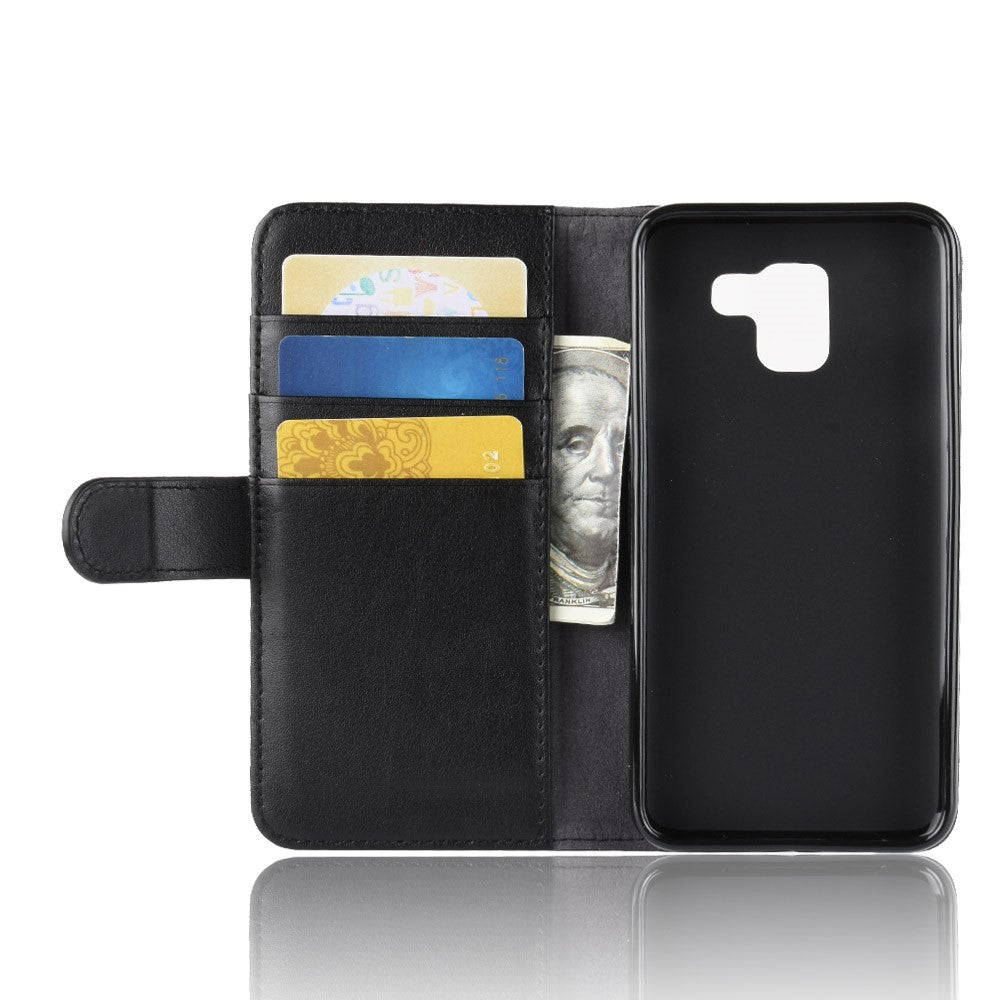 Wallet Case für Samsung Galaxy J6 (2018) Echt Leder Innenfach