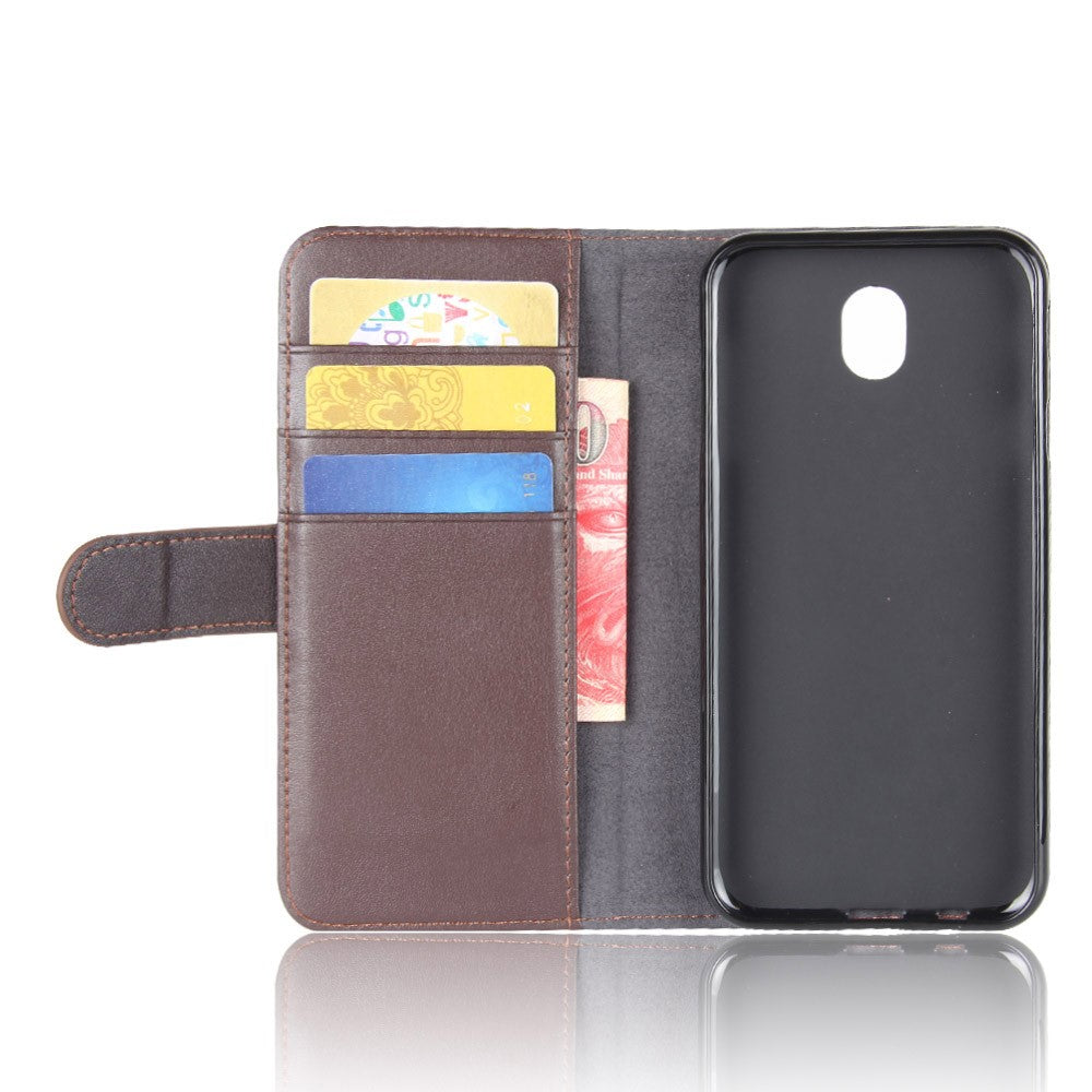 Wallet Case für Samsung Galaxy J5 J530 (2017) Echt Leder Innenfach