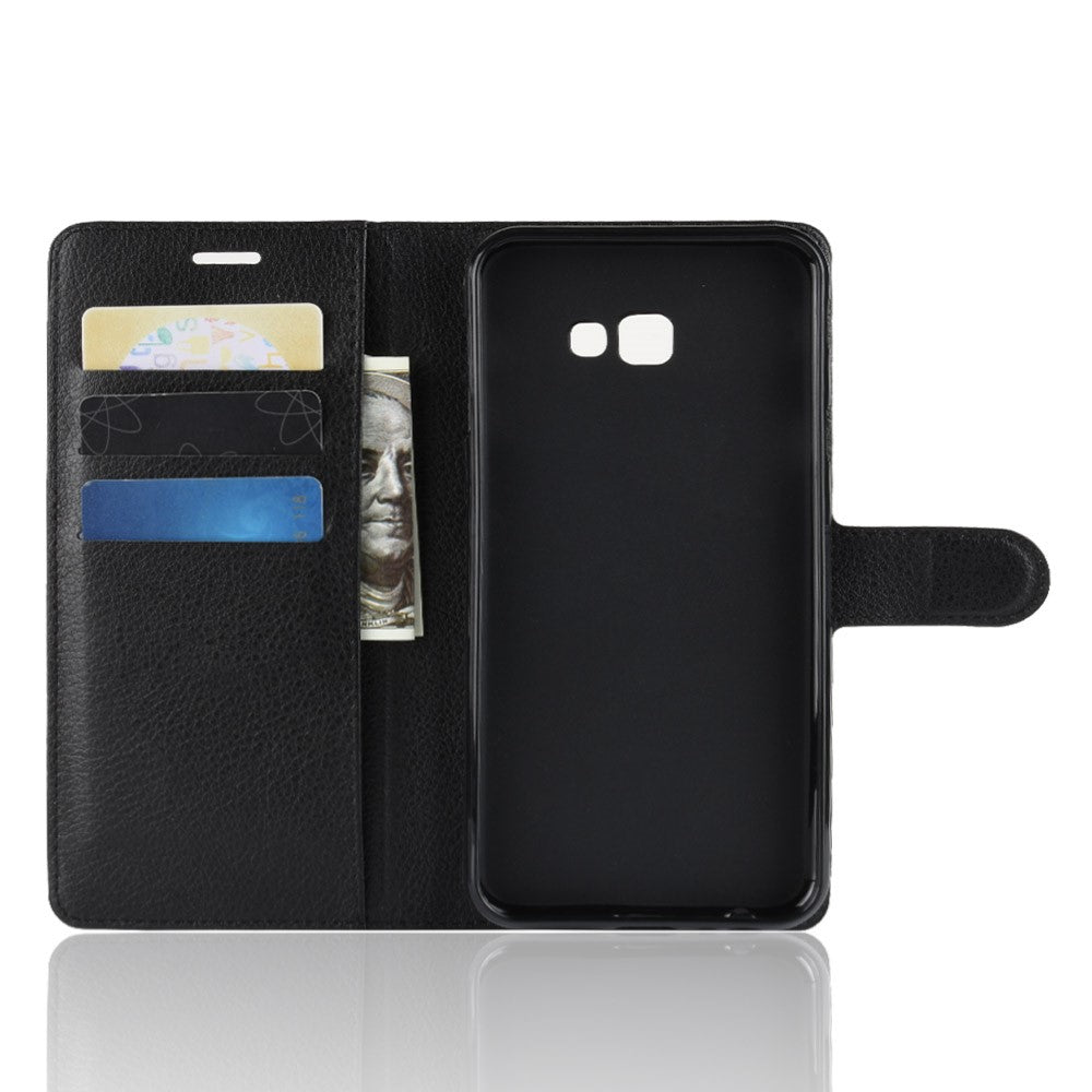 Wallet Case für Samsung Galaxy J4+ (2018) Litchi Grain Magnet Innenfach