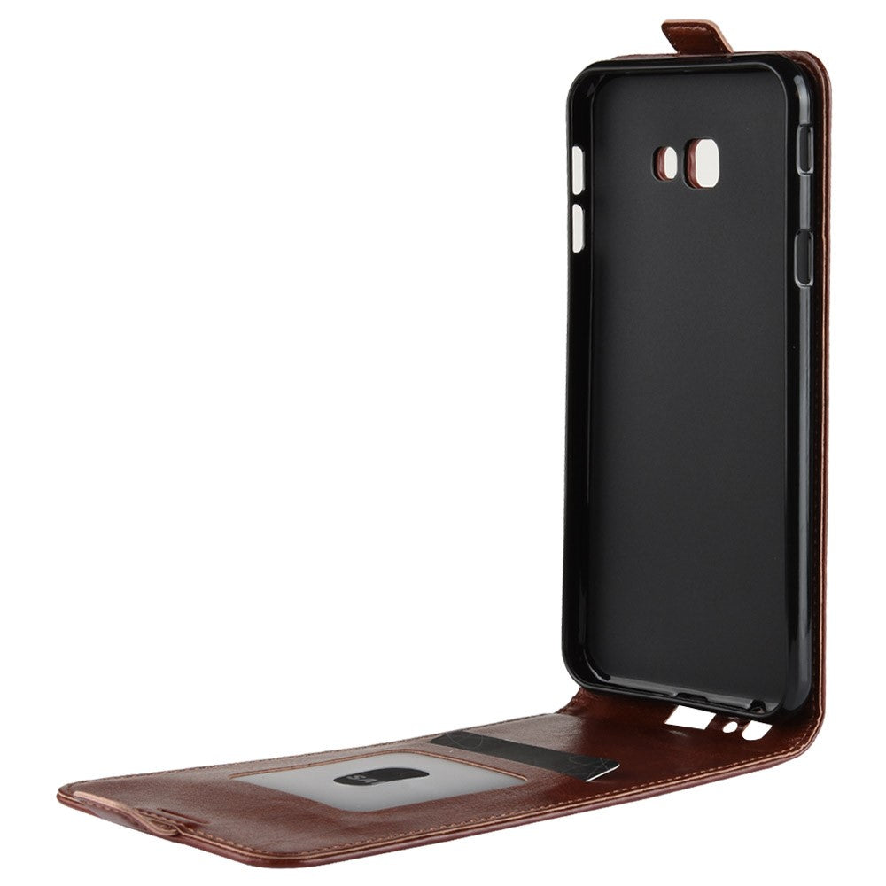 Flip Case für Samsung Galaxy J4+ (2018) Crazy Horse Card Slot