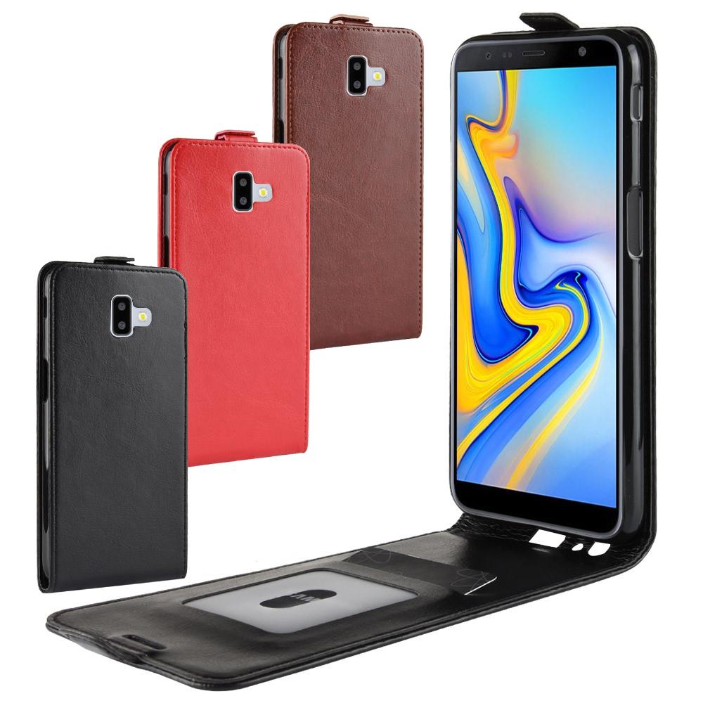 Flip Case für Samsung Galaxy J6+ (2018) Crazy Horse Card Slot