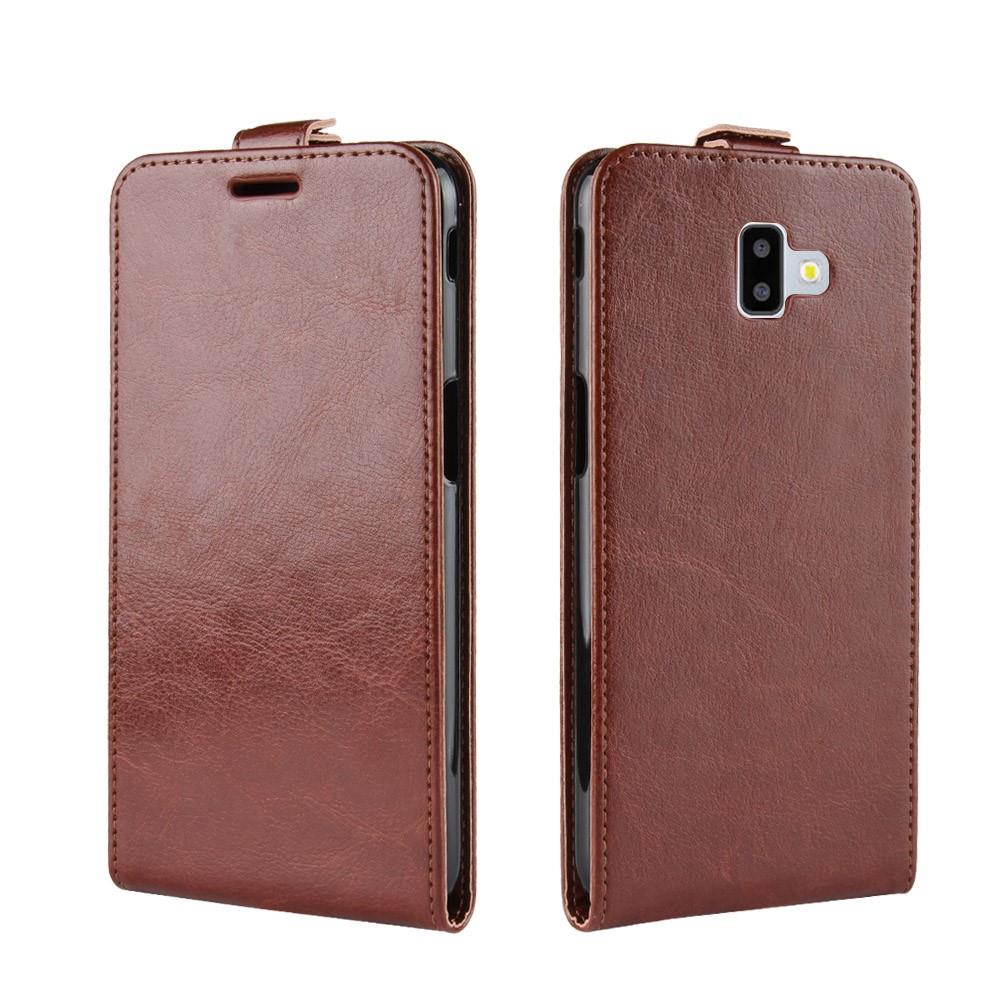 Flip Case für Samsung Galaxy J6+ (2018) Crazy Horse Card Slot
