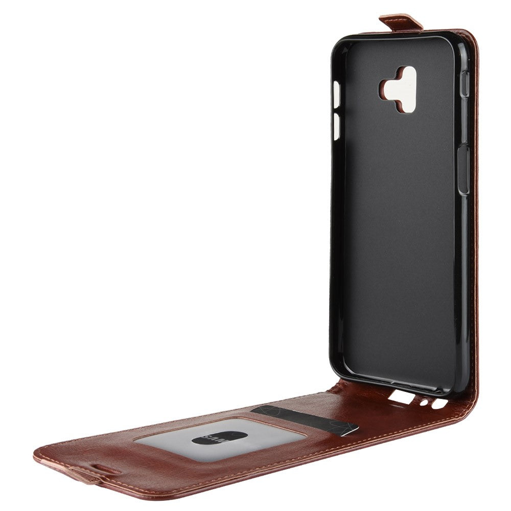 Flip Case für Samsung Galaxy J6+ (2018) Crazy Horse Card Slot