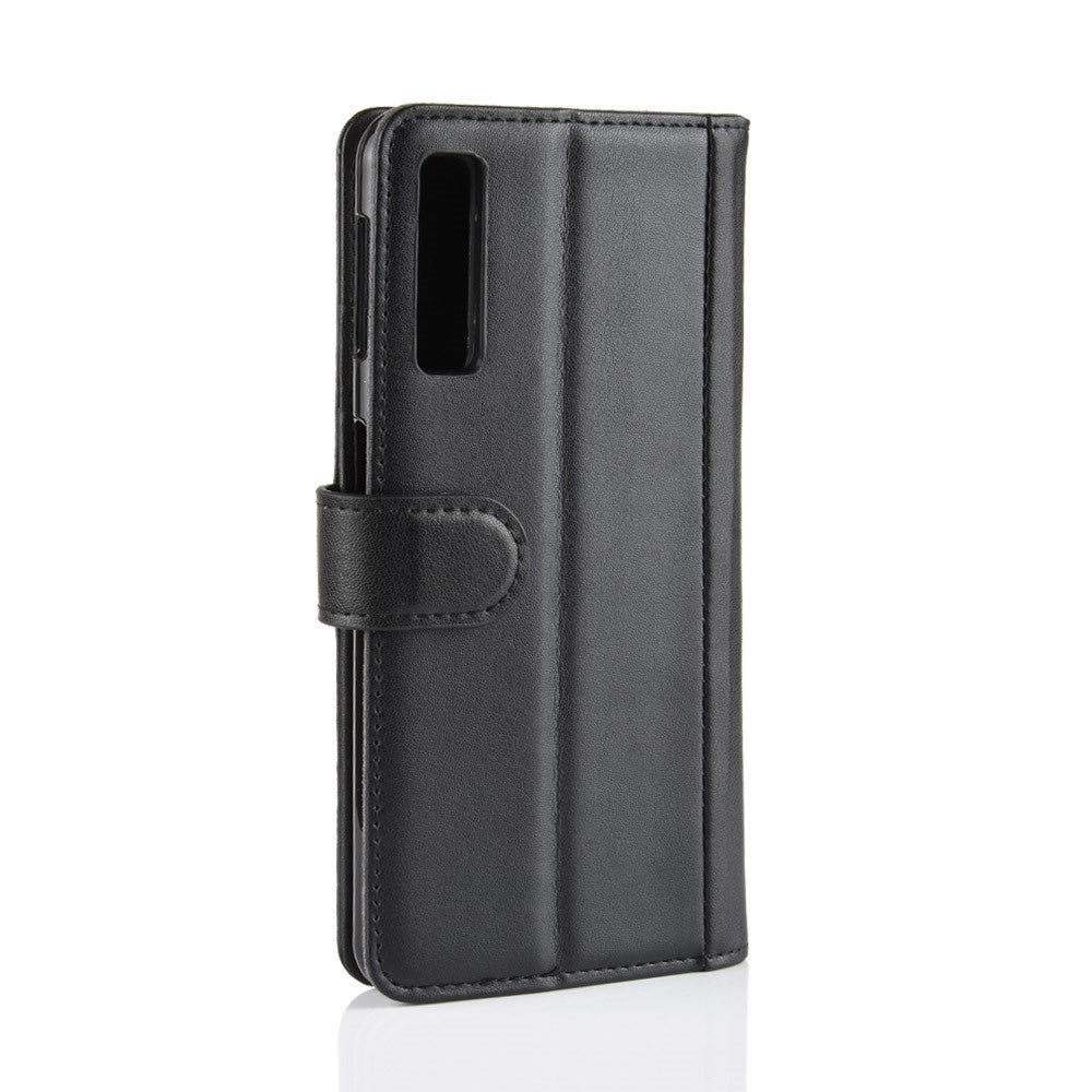 Wallet Case für Samsung Galaxy A7 (2018) Echt Leder Innenfach