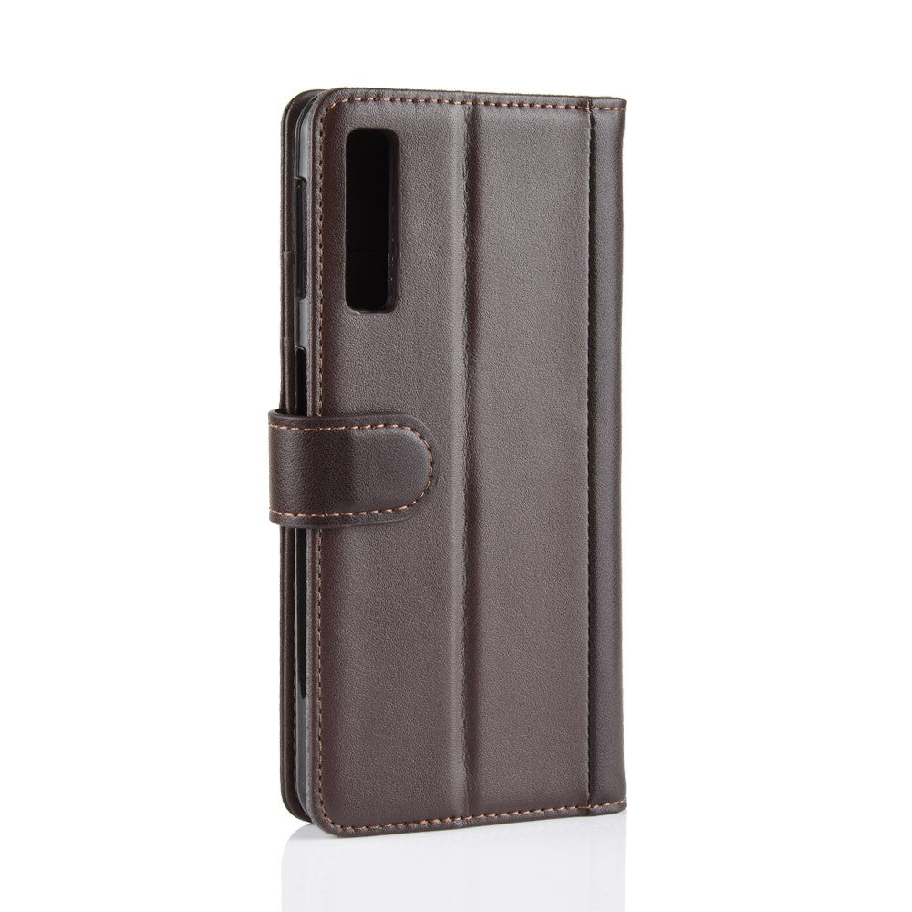 Wallet Case für Samsung Galaxy A7 (2018) Echt Leder Innenfach