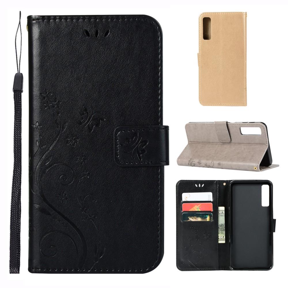 Wallet Case für Samsung Galaxy A7 (2018) Butterfly Flower Motiv