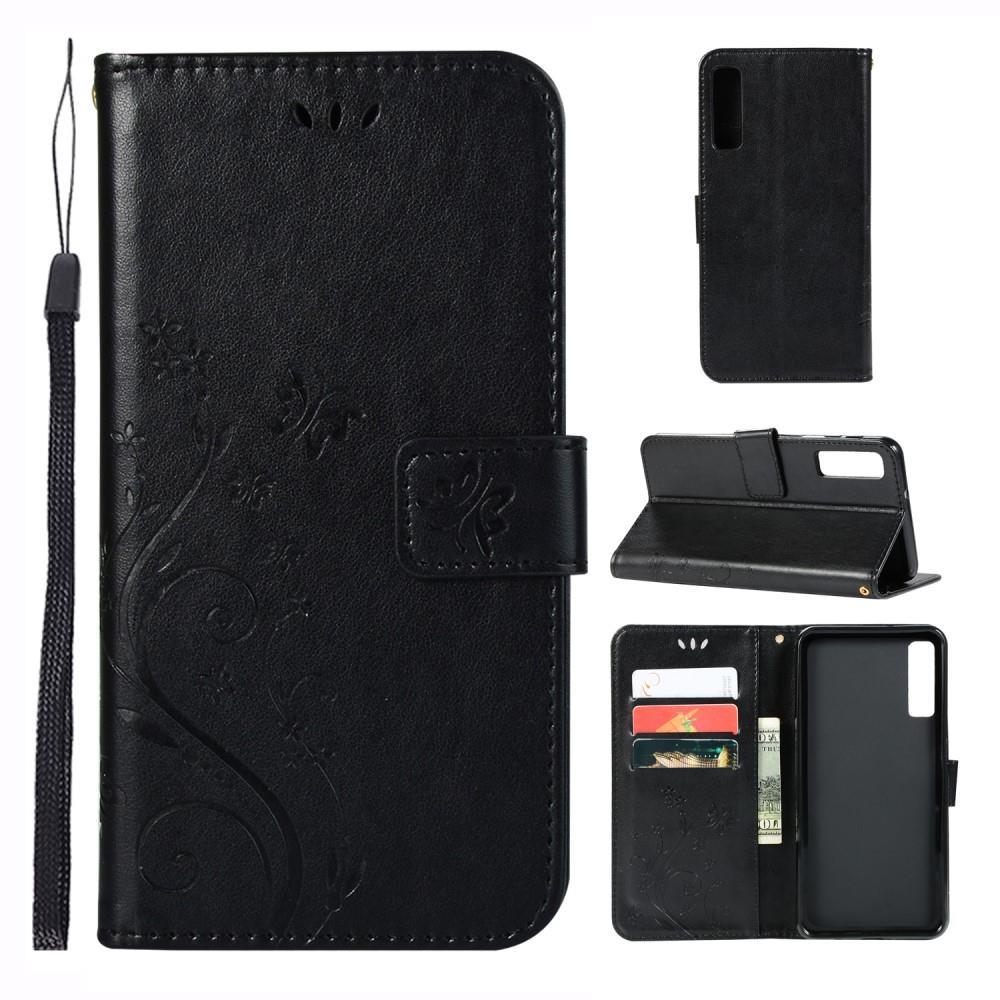 Wallet Case für Samsung Galaxy A7 (2018) Butterfly Flower Motiv