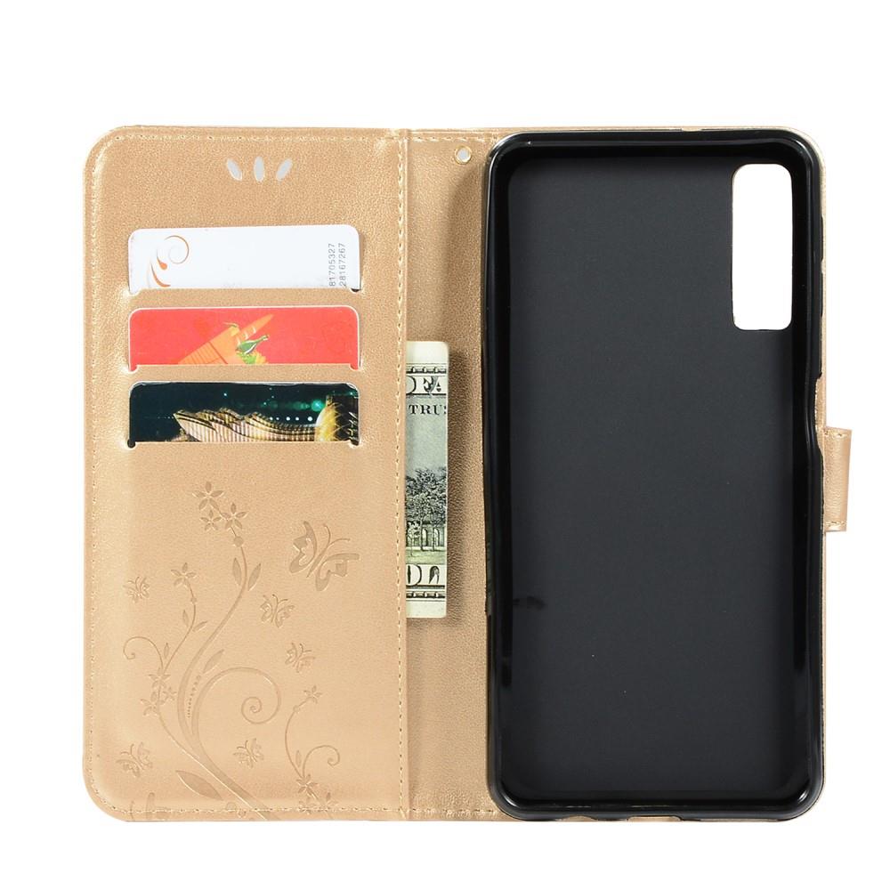 Wallet Case für Samsung Galaxy A7 (2018) Butterfly Flower Motiv
