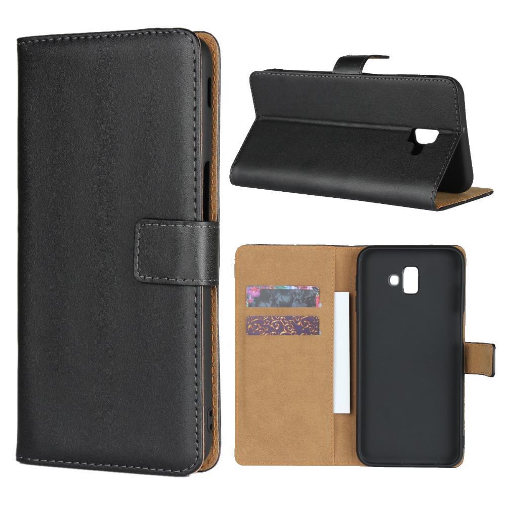 Wallet Case für Samsung Galaxy J6+ (2018) TPU Split Echt Leder