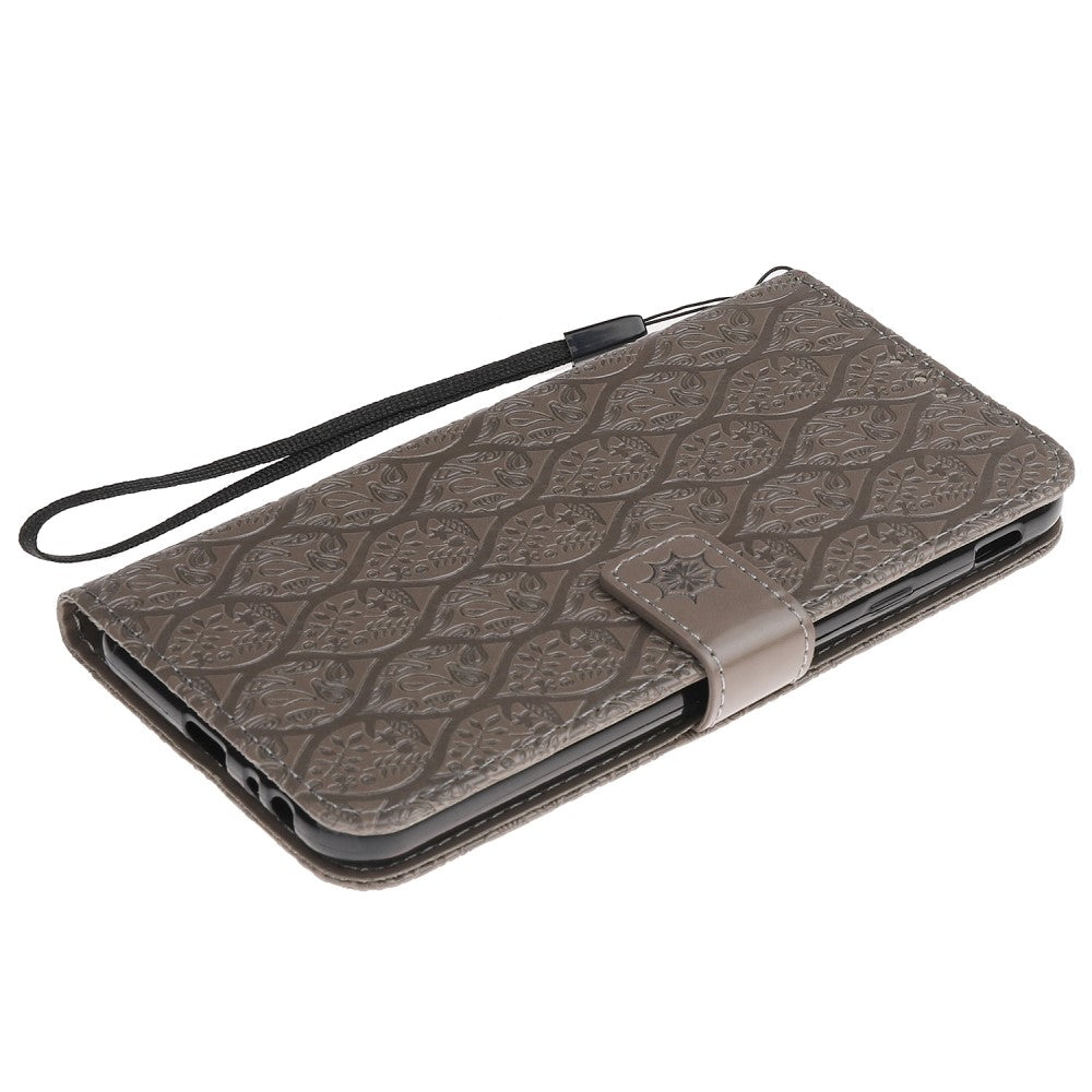 Wallet Case für Samsung Galaxy J4+ (2018) Imprint Leaf Blatt Motiv
