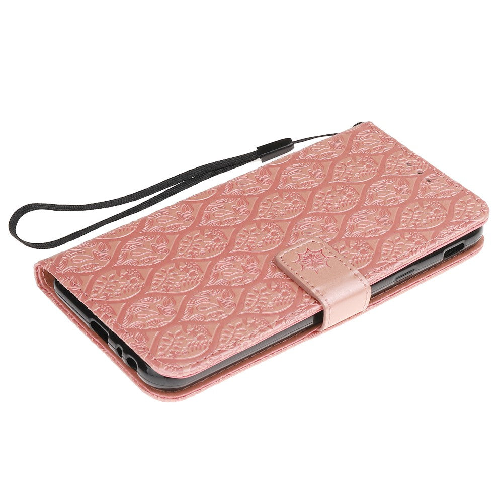 Wallet Case für Samsung Galaxy J4+ (2018) Imprint Leaf Blatt Motiv