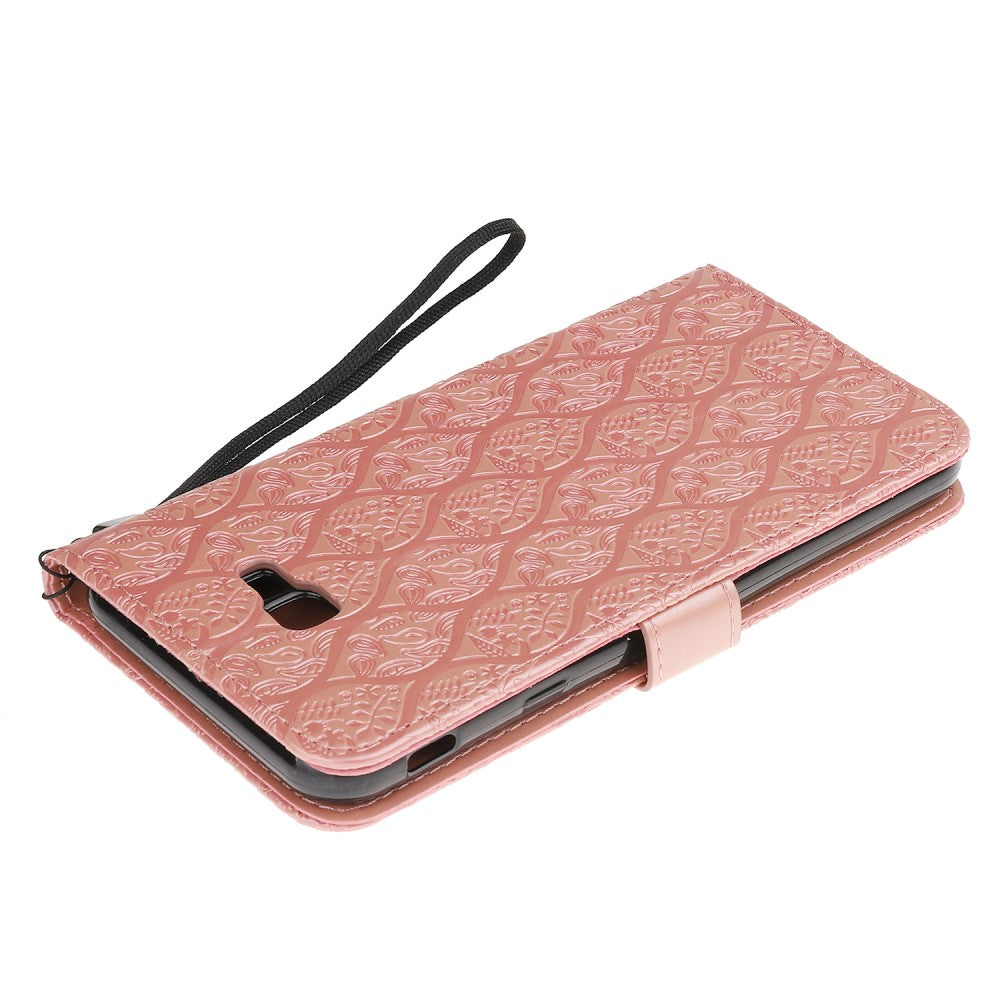 Wallet Case für Samsung Galaxy J4+ (2018) Imprint Leaf Blatt Motiv