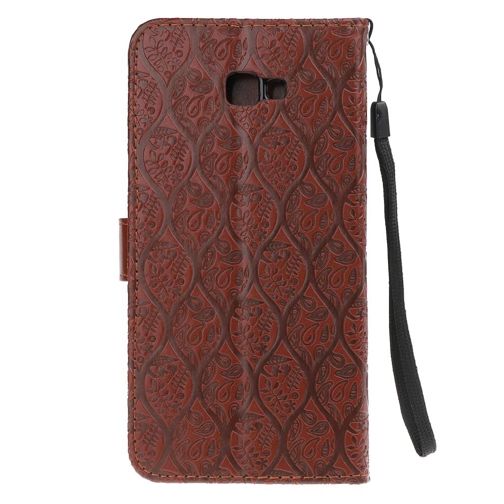 Wallet Case für Samsung Galaxy J4+ (2018) Imprint Leaf Blatt Motiv