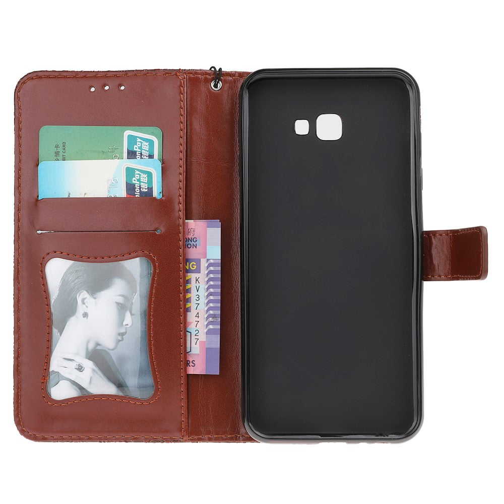 Wallet Case für Samsung Galaxy J4+ (2018) Imprint Leaf Blatt Motiv