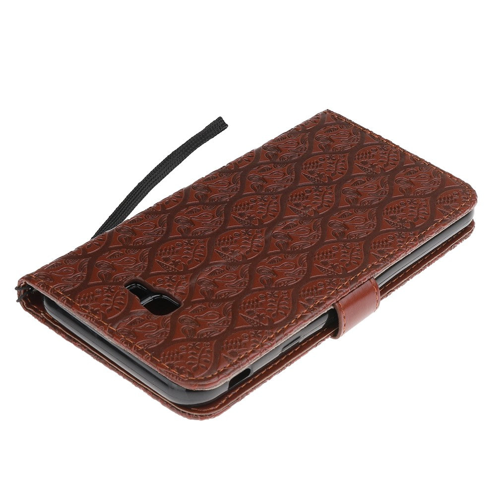 Wallet Case für Samsung Galaxy J4+ (2018) Imprint Leaf Blatt Motiv