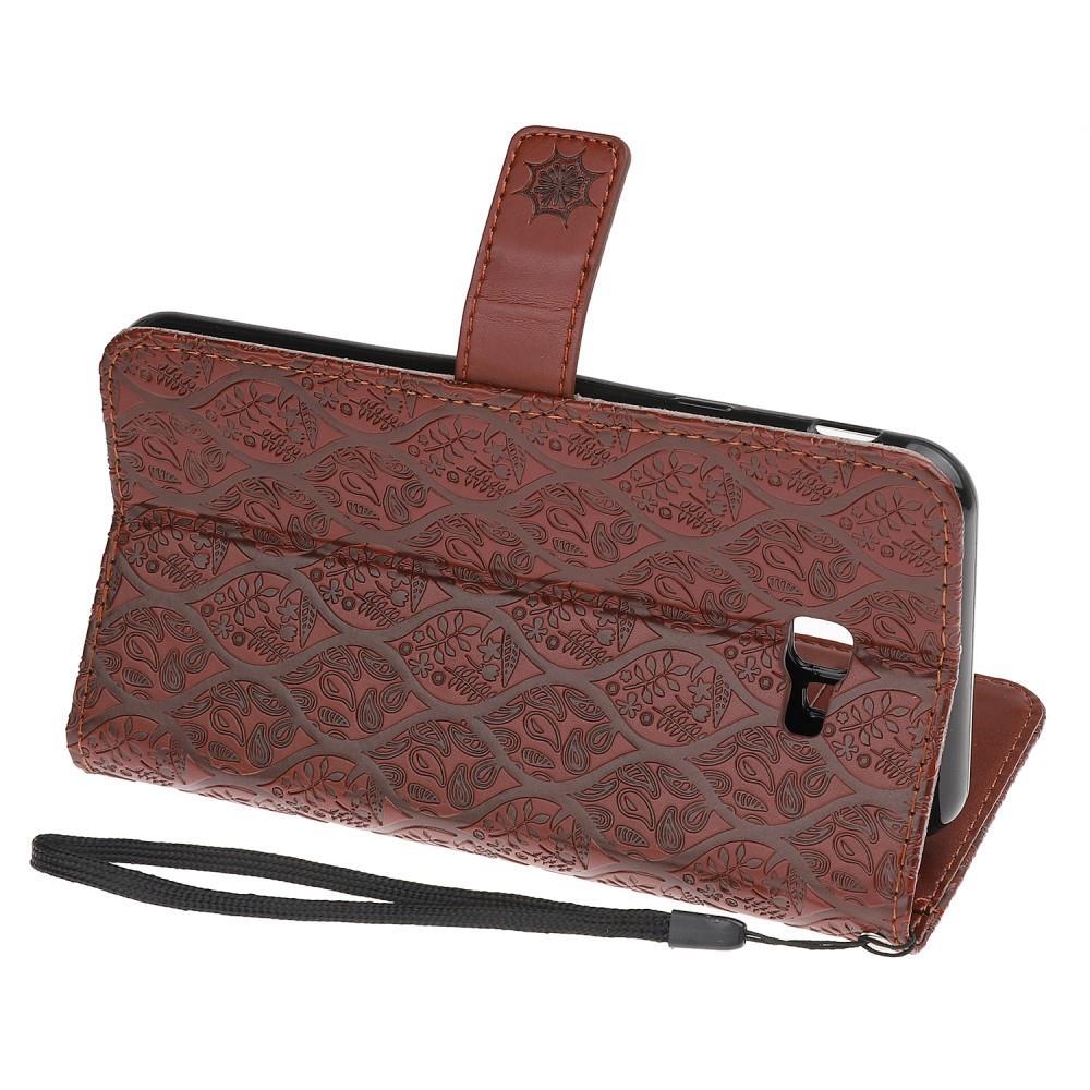 Wallet Case für Samsung Galaxy J4+ (2018) Imprint Leaf Blatt Motiv