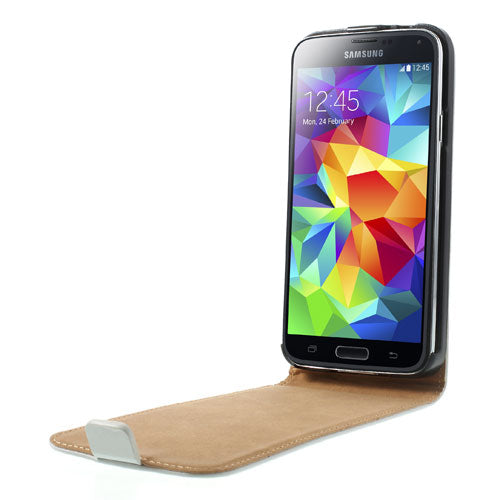 Flip Case für Samsung Galaxy S5 G900 Echt Leder