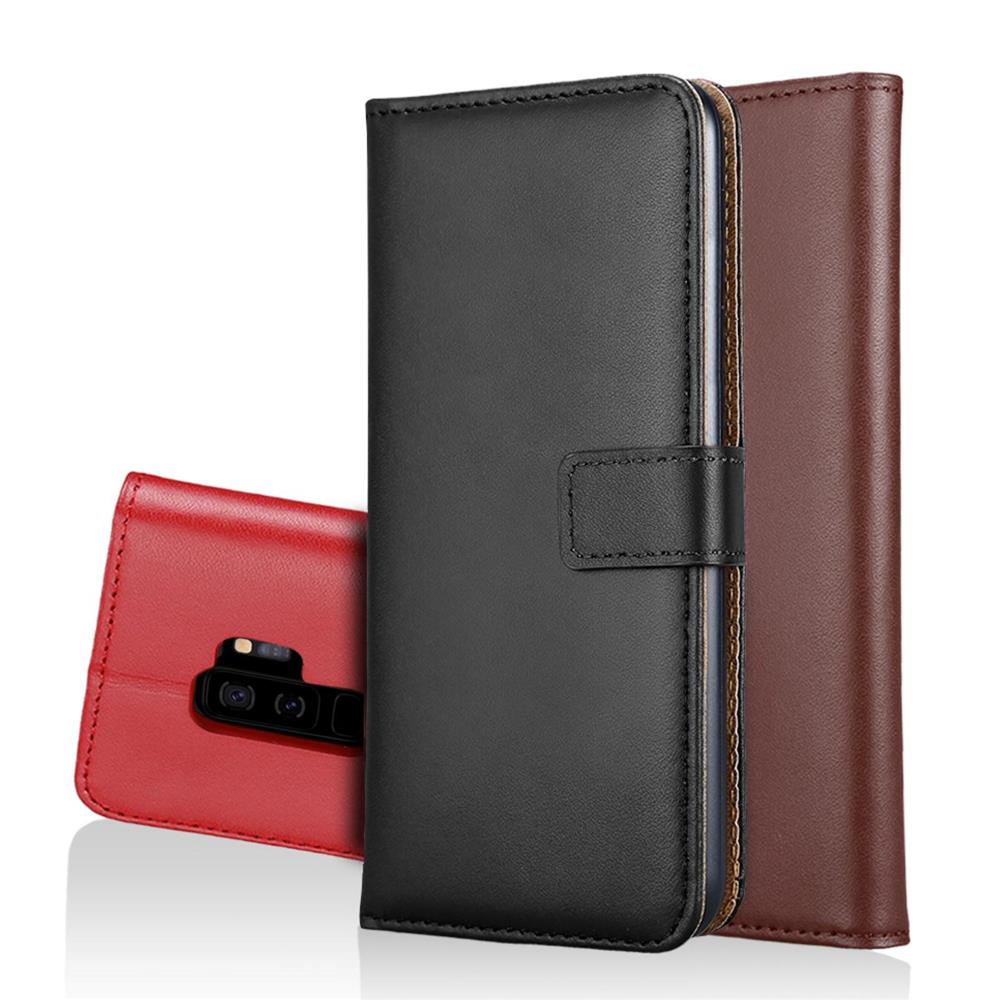 Wallet Case für Samsung Galaxy S9+ PLUS Genuine Split Echt Leder Tasche