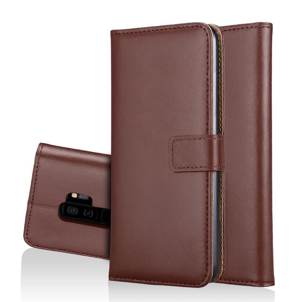 Wallet Case für Samsung Galaxy S9+ PLUS Genuine Split Echt Leder Tasche