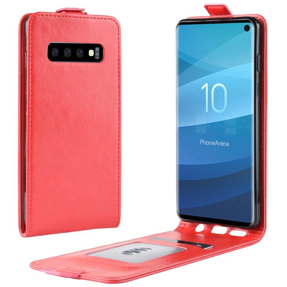 Flip Case für Samsung Galaxy S10 Crazy Horse Handy Tasche Card Slot