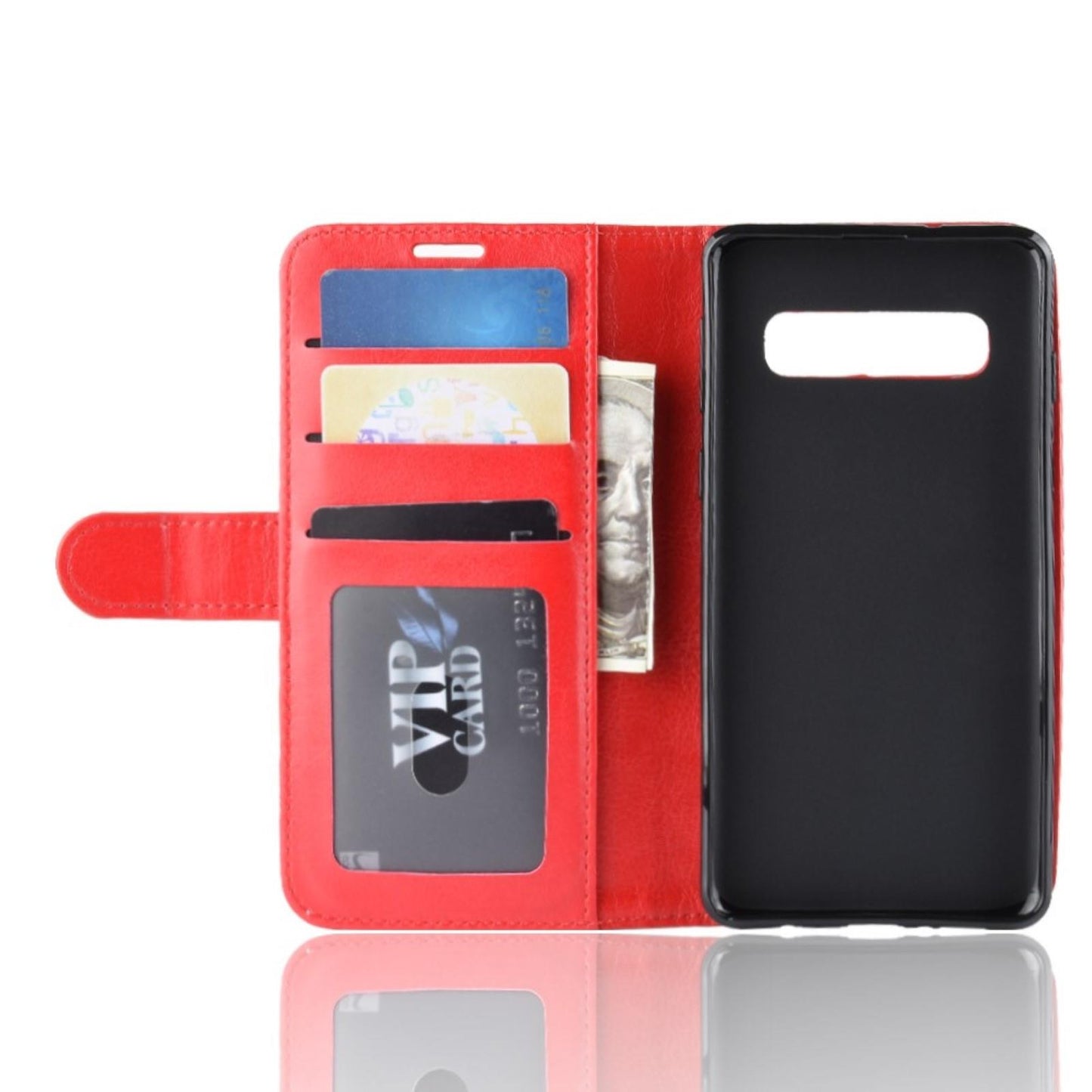 Wallet Case für Samsung Galaxy S10 Crazy Horse Handy Tasche Card Slot