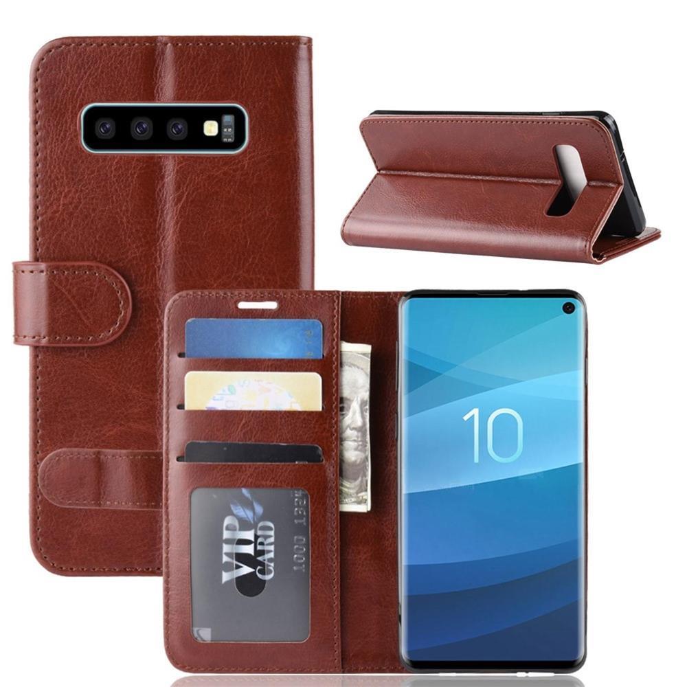 Wallet Case für Samsung Galaxy S10 Crazy Horse Handy Tasche Card Slot