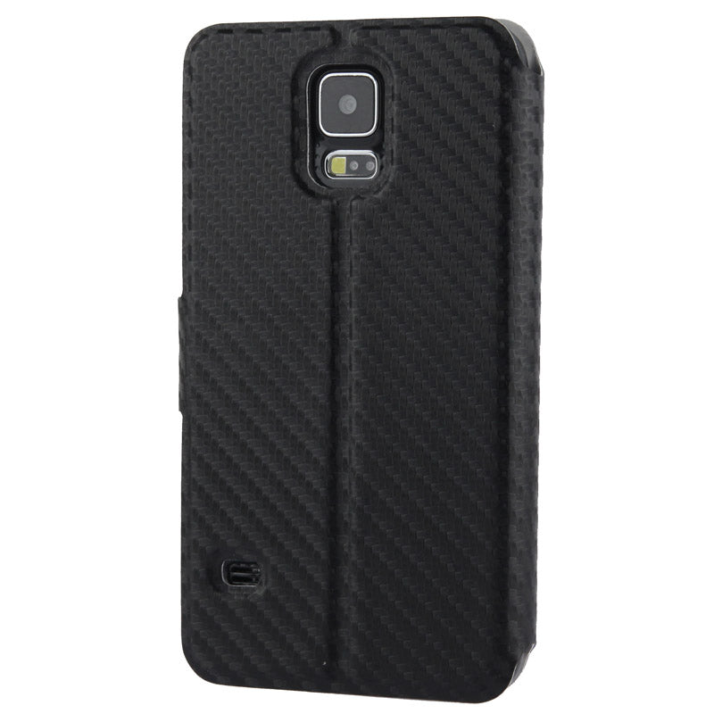 Wallet Case für Samsung Galaxy S5 G900 Carbon Fiber