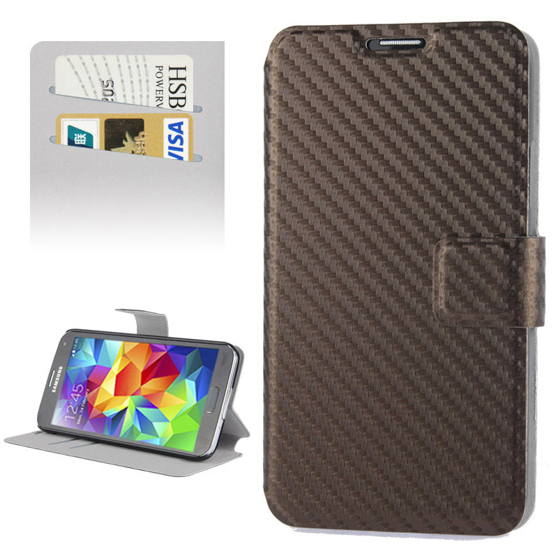 Wallet Case für Samsung Galaxy S5 G900 Carbon Fiber