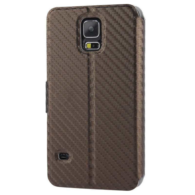 Wallet Case für Samsung Galaxy S5 G900 Carbon Fiber