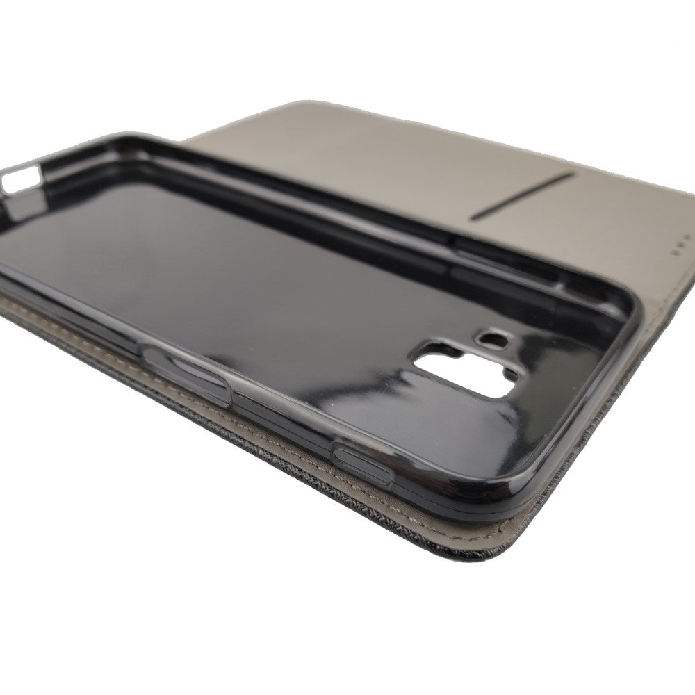 Wallet Case für Samsung Galaxy J6+ PLUS 2018 Karo Smart Magnet Handy Tasche