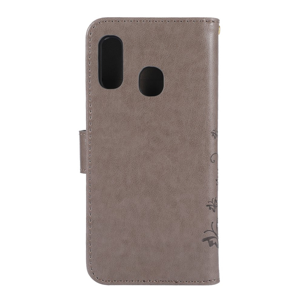 Wallet Case für Samsung Galaxy A20e Butterfly Flower Motiv Handy Tasche