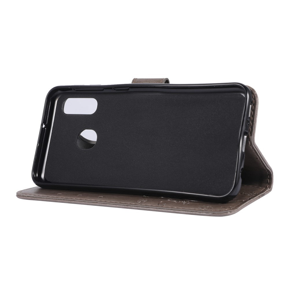 Wallet Case für Samsung Galaxy A20e Butterfly Flower Motiv Handy Tasche