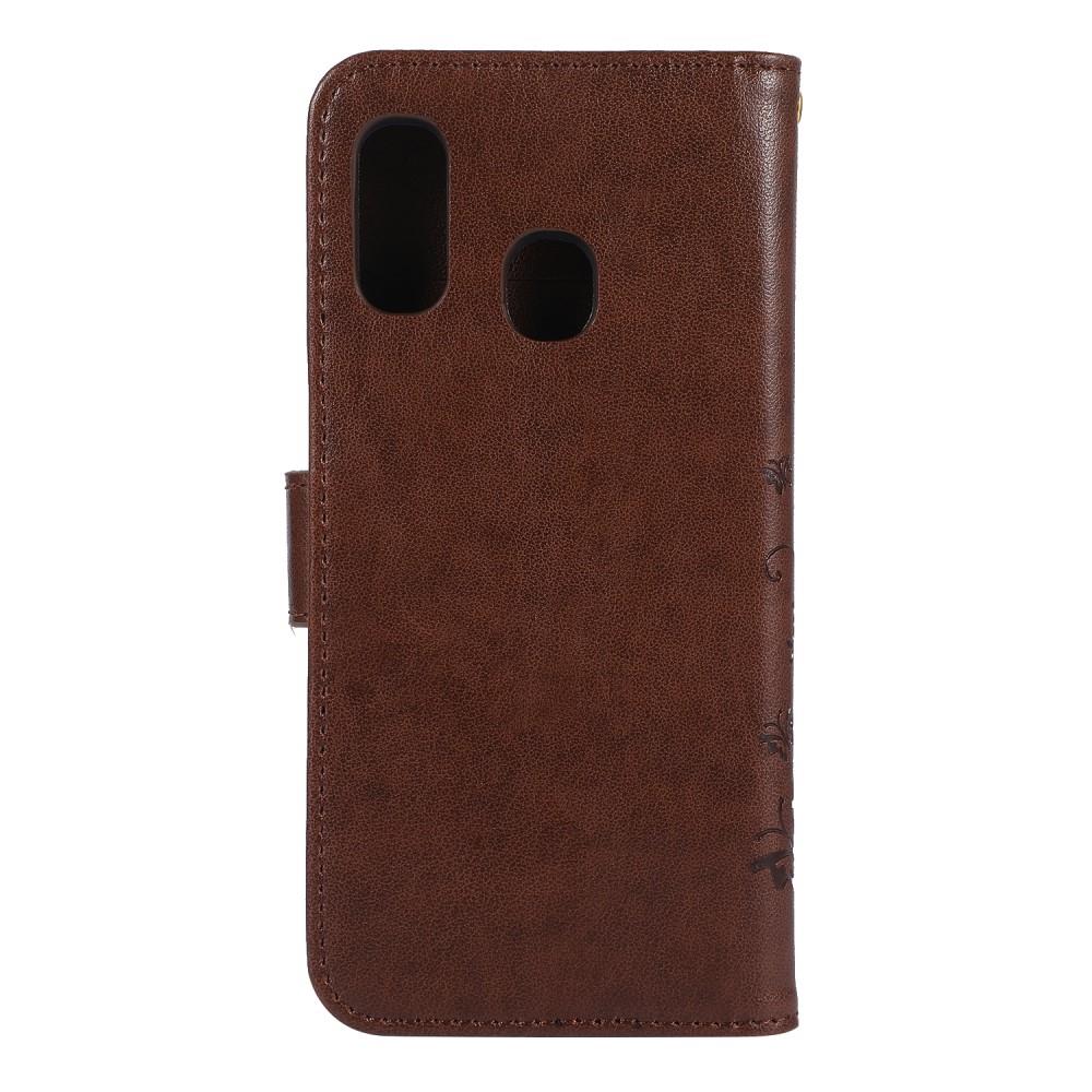 Wallet Case für Samsung Galaxy A20e Butterfly Flower Motiv Handy Tasche