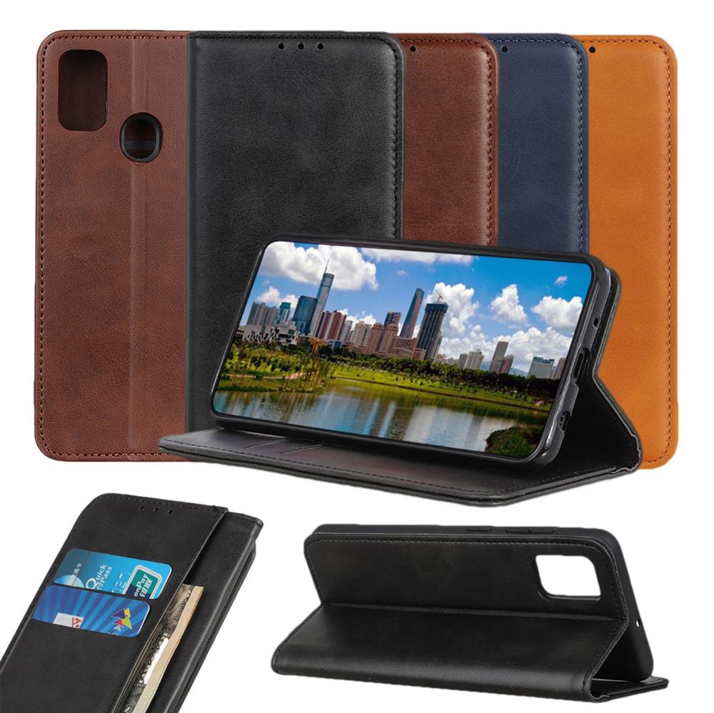 Wallet Case für Samsung Galaxy A21s Echt Leder Magnet Handy Tasche