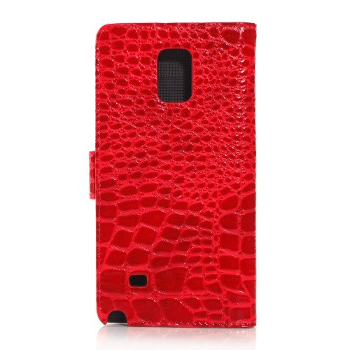 Wallet Case für Samsung Galaxy Note 4 Croco Leder Skin