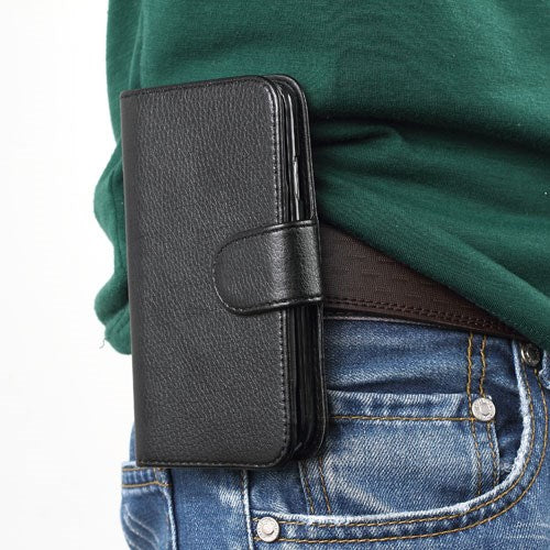 Wallet Case für Samsung Galaxy S4 I9500 Litchi Grain Holster Belt Clip