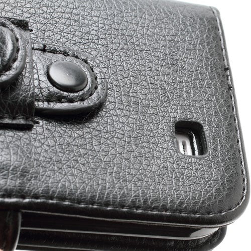 Wallet Case für Samsung Galaxy S4 I9500 Litchi Grain Holster Belt Clip