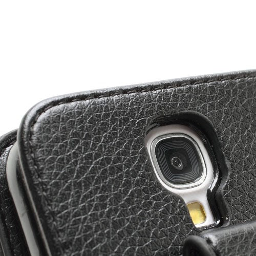 Wallet Case für Samsung Galaxy S4 I9500 Litchi Grain Holster Belt Clip