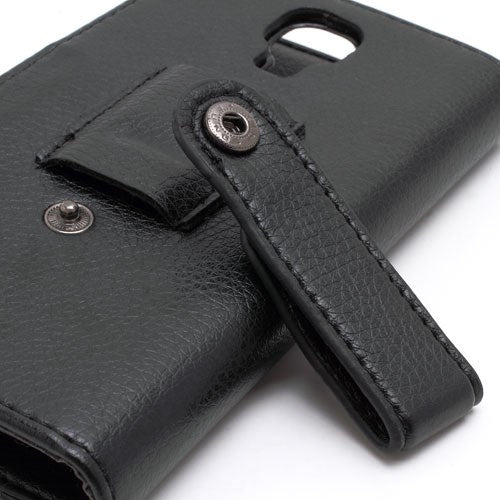 Wallet Case für Samsung Galaxy S4 I9500 Litchi Grain Holster Belt Clip