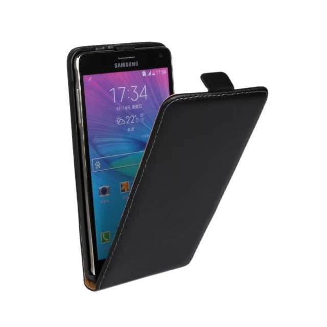 Flip Case für Samsung Galaxy Note 4 Echt Leder Vertikal